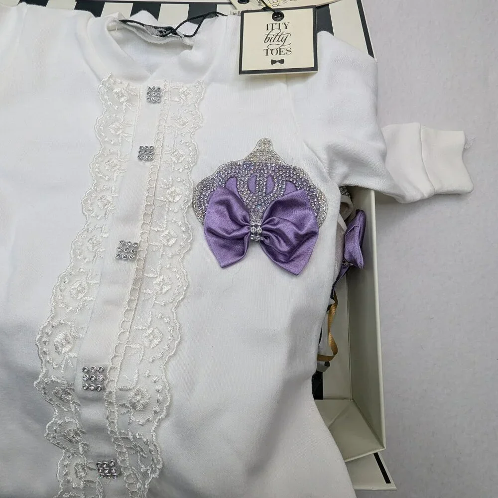 NWT Itty Pitty Toes  Set Angel Wings Jewels Set (Purple)